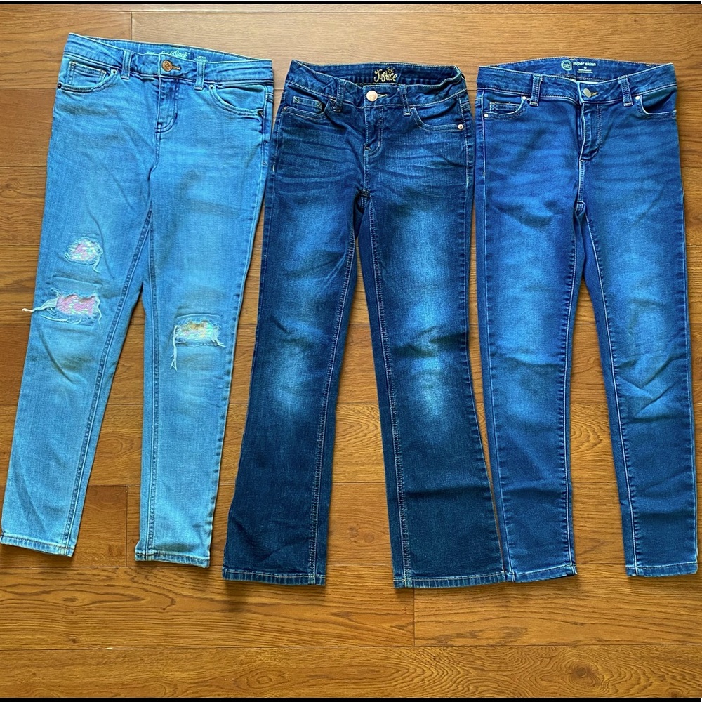 JEANS BUNDLE - 3 Pairs of Girls Jeans - Size 12 - Cat & Jack/Justice